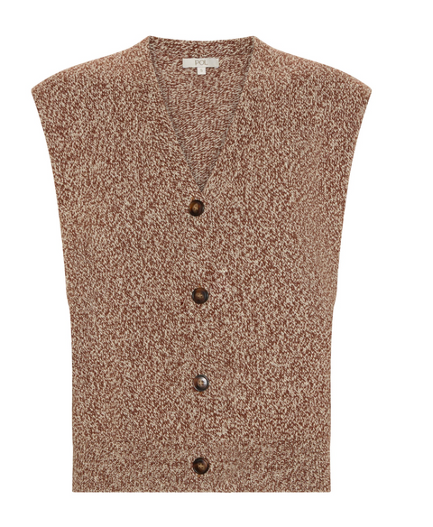 POL Clothing Rye Knit Vest - Toffee