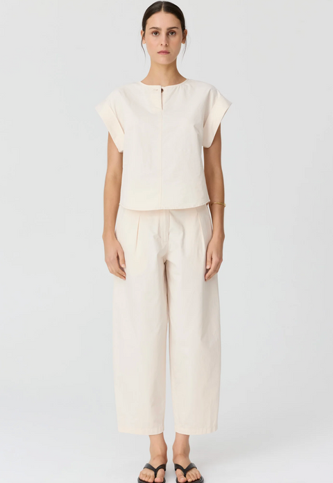 POL Clothing Alma Barrel Pant - Pebble