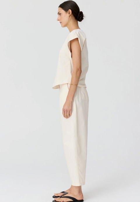 POL Clothing Alma Barrel Pant - Pebble