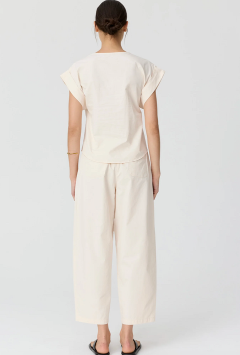 POL Clothing Alma Barrel Pant - Pebble
