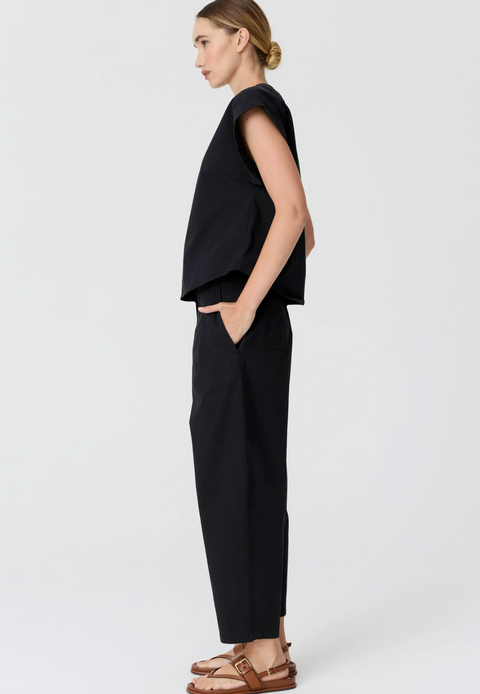 POL Clothing Alma Barrel Pant - Black