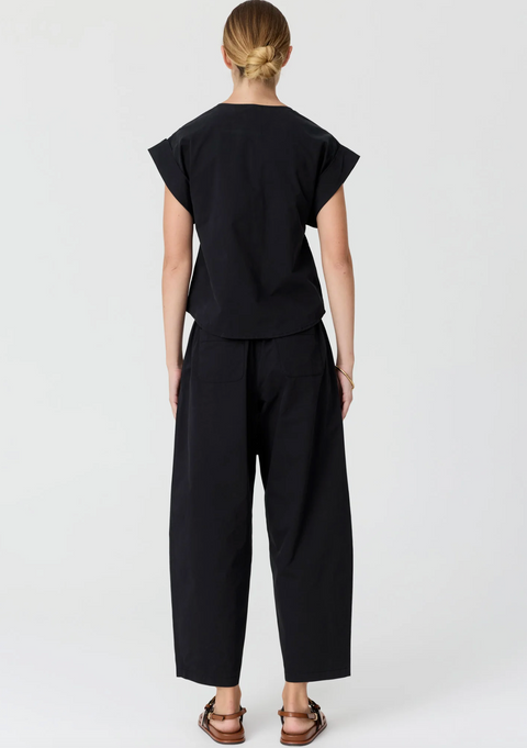 POL Clothing Alma Barrel Pant - Black