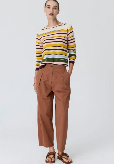 POL Clothing Alma Barrel Pant - Toffee