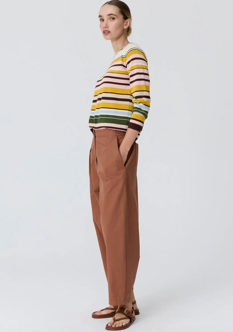 POL Clothing Alma Barrel Pant - Toffee