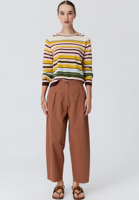 POL Clothing Alma Barrel Pant - Toffee