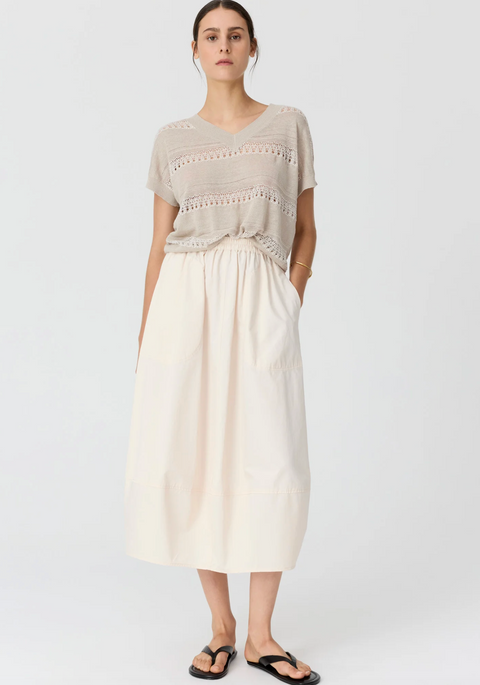 POL Clothing Alma Bubble Skirt - Pebble