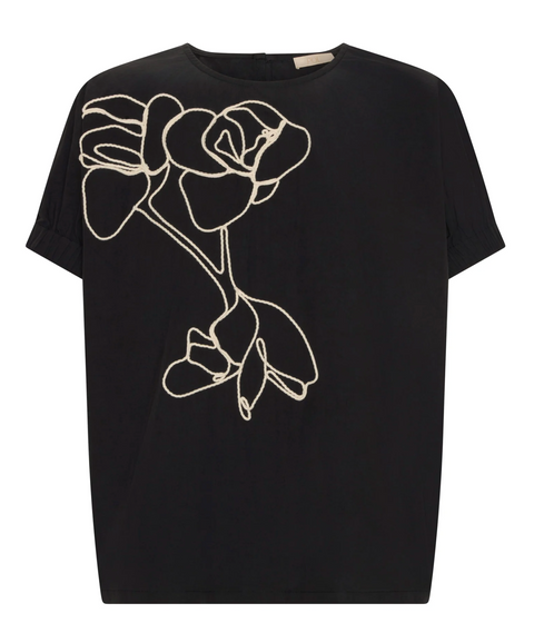 POL Clothing Ivy Cornelli Embroidered Top