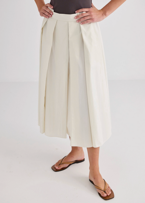 Laing Home Ellis Pleated Skirt - Cream