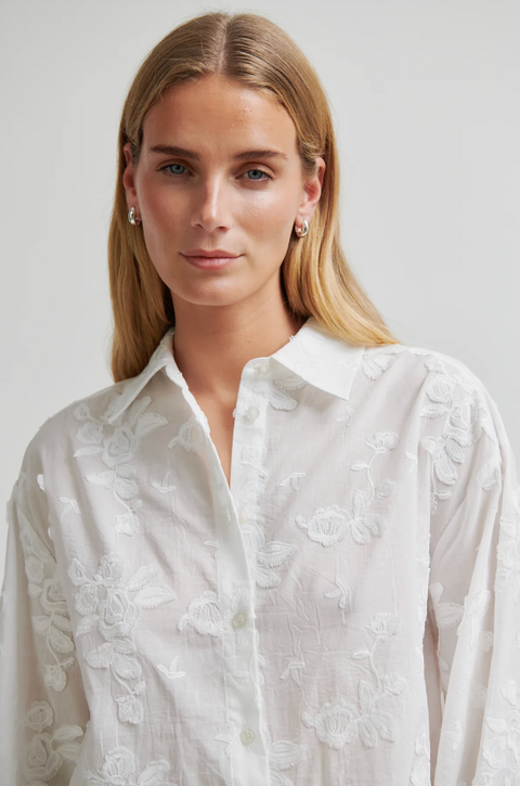 Second Female Lio Embroidered Shirt - White