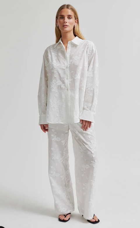Second Female Lio Embroidered Shirt - White