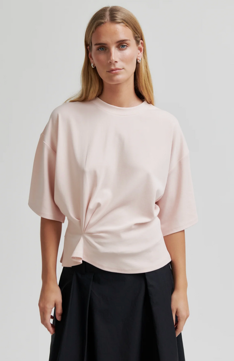 Second Female Missouri Gathered Tee - Crystal Pink