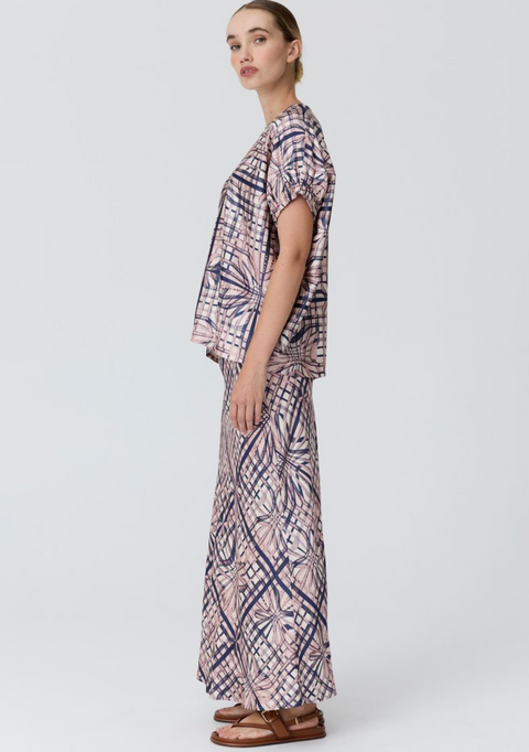 POL Clothing Lattice Skirt - Pink Check