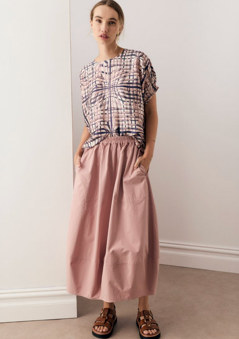 POL Clothing Lattice Top - Pink Check