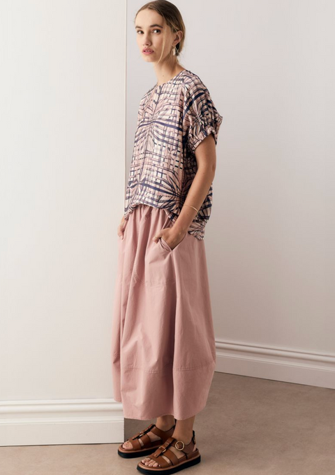 POL Clothing Lattice Top - Pink Check