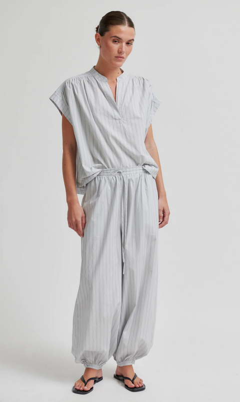 Second Female Sarisa Stripe Top - Cashmere Blue