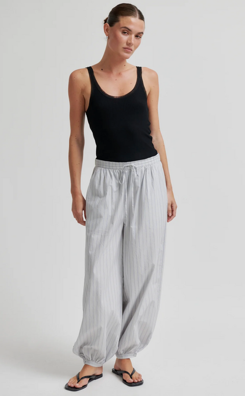 Second Female Sarisa Stripe Pants - Cashmere Blue