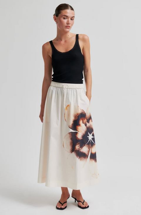 Second Female Adrienna Printed Skirt - Eggnog