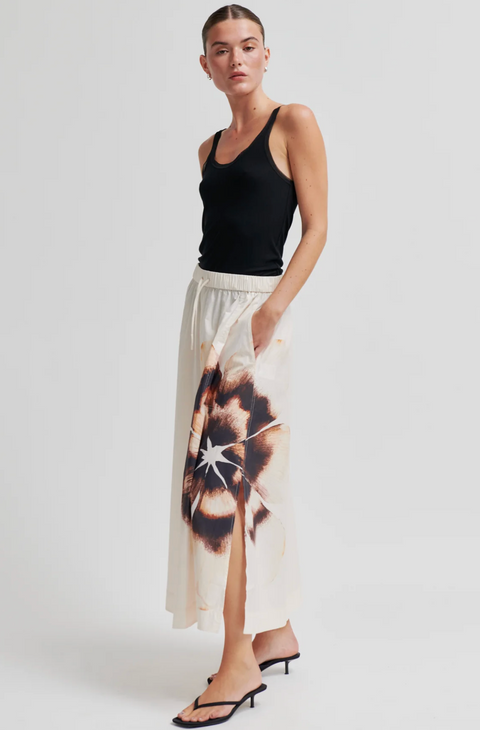 Second Female Adrienna Printed Skirt - Eggnog