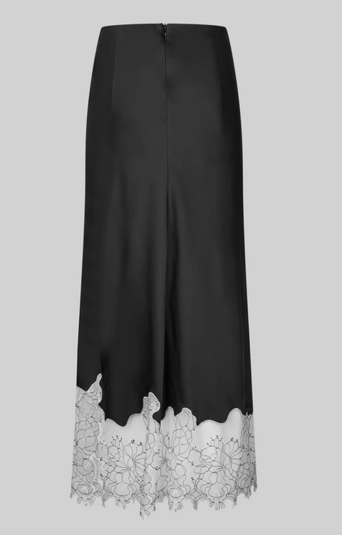 Second Female Wila Lace Hem Skirt - Black