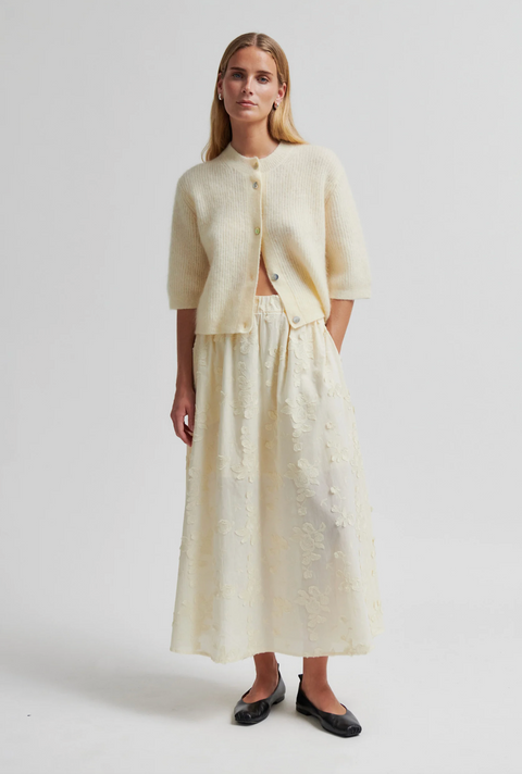 Second Female Lio Embroidered Skirt - Alabaster