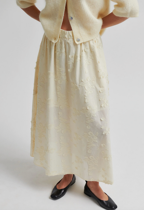 Second Female Lio Embroidered Skirt - Alabaster