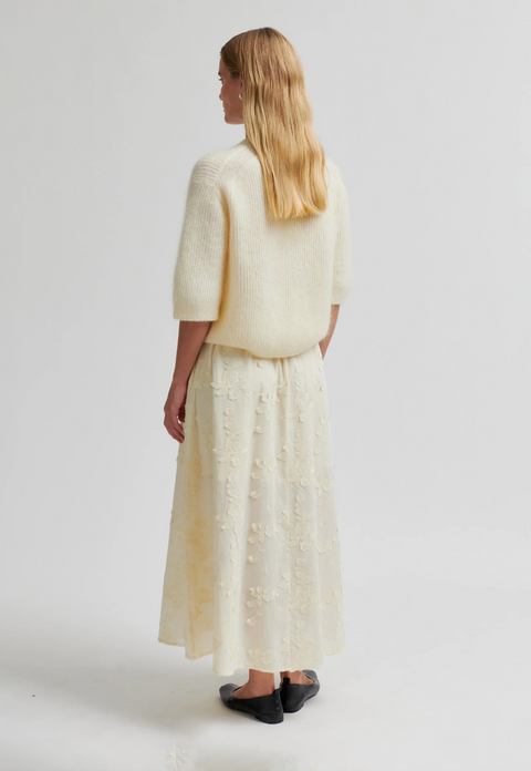 Second Female Lio Embroidered Skirt - Alabaster