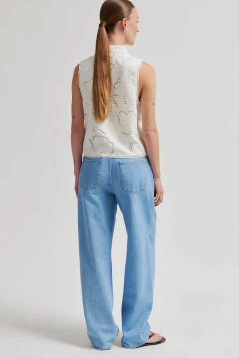Second Female Vilea Tie Front Top - Eggnog