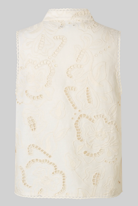 Second Female Vilea Tie Front Top - Eggnog