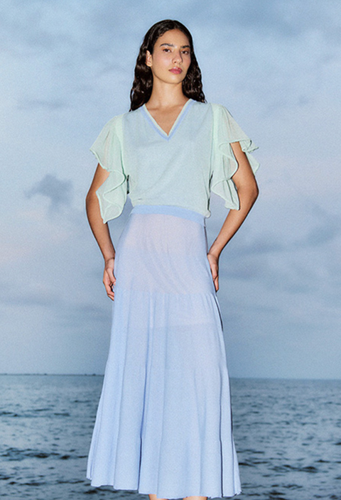 Sita Murt Knit Skirt - Blue Sky
