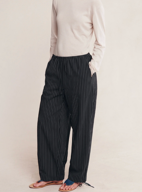 Marle Fatima Pant - Black Pinstripe