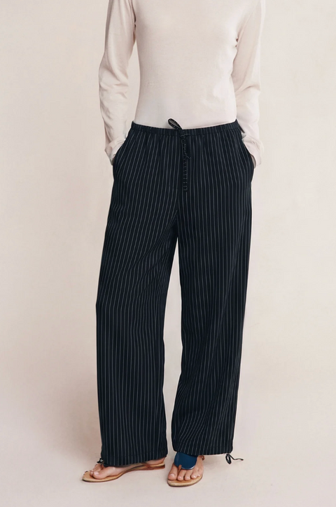Marle Fatima Pant - Black Pinstripe