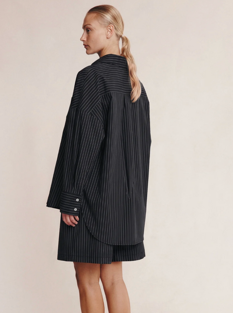 Marle Mella Shirt - Black Pin Stripe