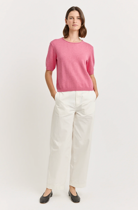Toorallie Short Sleeve Knit - Flamingo