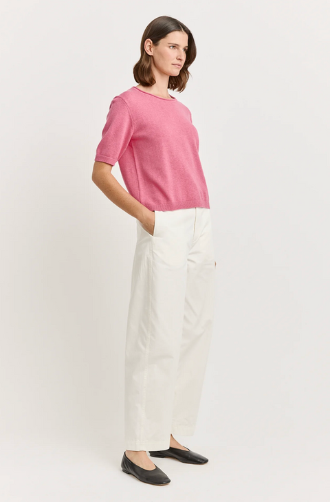 Toorallie Short Sleeve Knit - Flamingo