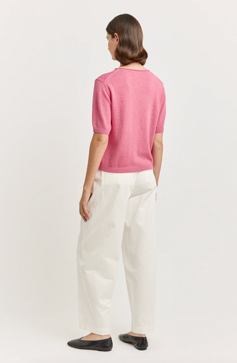 Toorallie Short Sleeve Knit - Flamingo