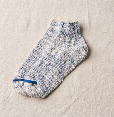 Yahae Garabou Organic Cotton Ankle Socks - Indigo
