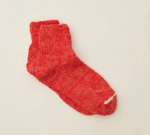 Yahae Garabou Organic Cotton Ankle Socks - Red