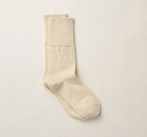 Yahae Baby Alpaca Fine Gauge Socks - Natural