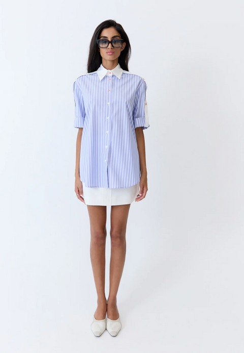 Eder by Anna Bellini Shirt - Blue Pinstripe