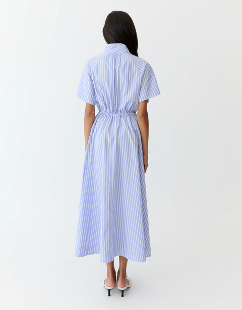 Eder by Anna Esme Dress - Blue Pinstripe