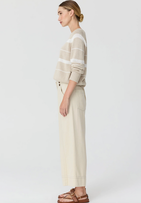 POL Clothing Anise Crop Pant - Chalk