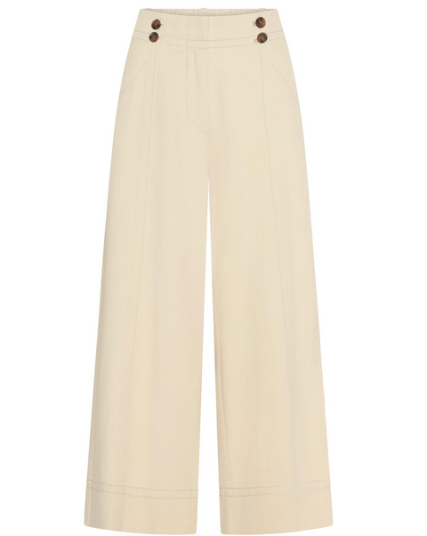 POL Clothing Anise Crop Pant - Chalk