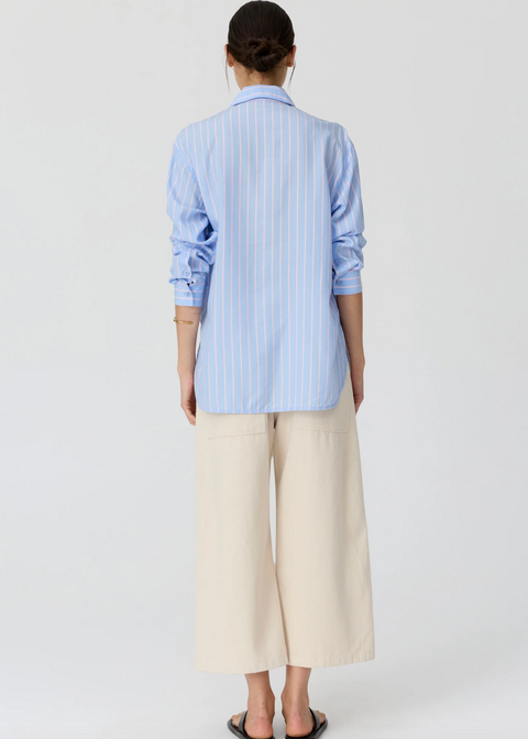 POL Clothing Aubin LS Shirt - Blue/Pink