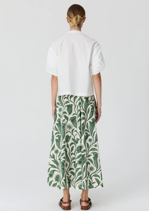 POL Clothing Botanica Patch Camp Shirt - White