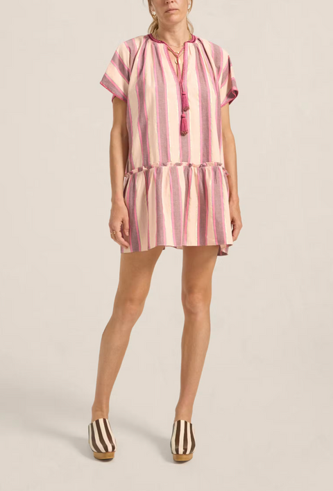Ilio Nema Cupid Dress - Pink Mykonos Stripe