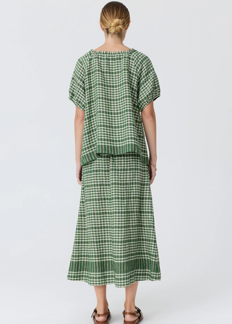 POL Clothing Lume Tie Top - Gingham