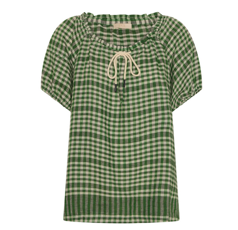 POL Clothing Lume Tie Top - Gingham