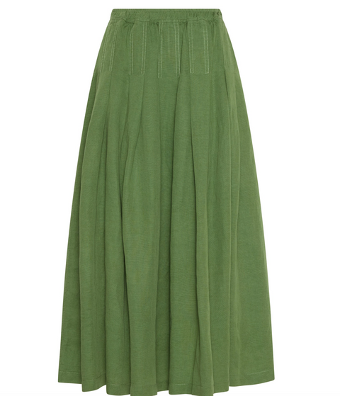 POL Clothing Frankie Pleat Skirt - Fern
