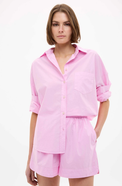 LMND Chiara Classic Long Sleeve Shirt - Rose Glow