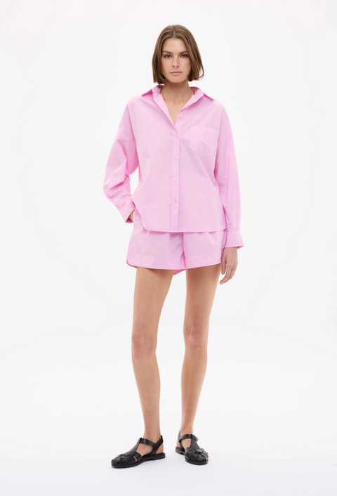 LMND Chiara Classic Long Sleeve Shirt - Rose Glow